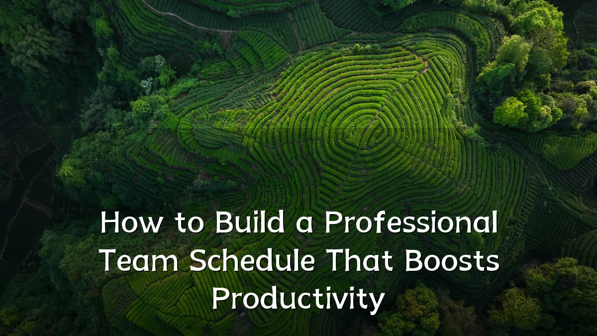 How to Build a Professional Team Schedule That Boosts Productivity
