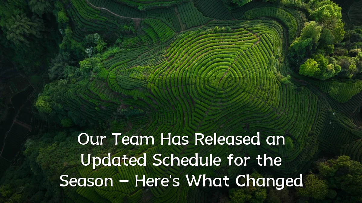 Our Team Has Released an Updated Schedule for the Season – Here's What Changed