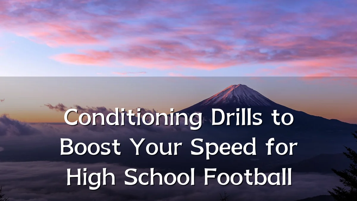 Conditioning Drills to Boost Your Speed for High School Football