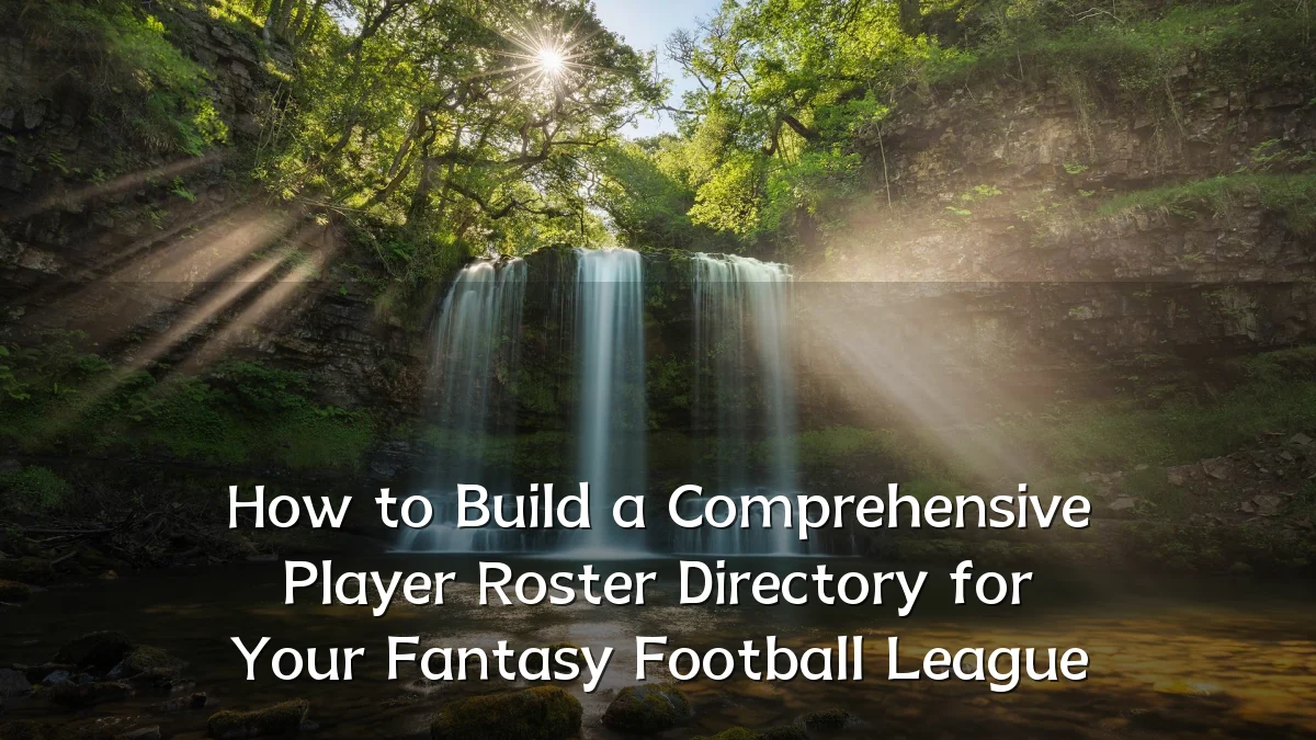 How to Build a Comprehensive Player Roster Directory for Your Fantasy Football League
